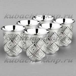 Набор из шести серебряных стопок 