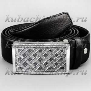 Ремень с серебряной пряжкой 