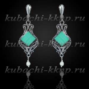 Висячие серьги авторской работы в единственном экземпляре  Висячие серьги авторской работы в единственном экземпляре