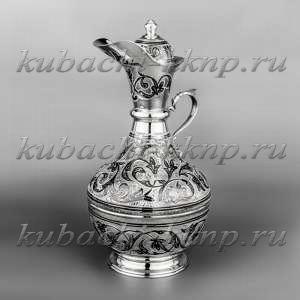 Графин серебряный со съемной крышкой, 400мл - гр014