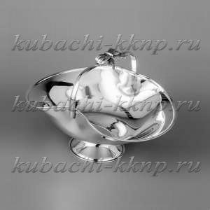 Серебряная конфетница «корзинка» мал - кф092