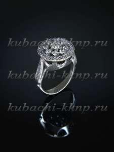 Серебряное кольцо с фианитами  