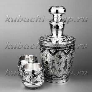 Серебряный набор для конька и виски  Серебряный набор для конька и виски