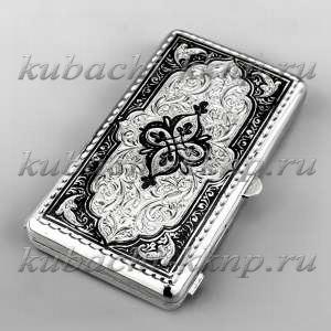 Портсигар из серебра - пдс028у
