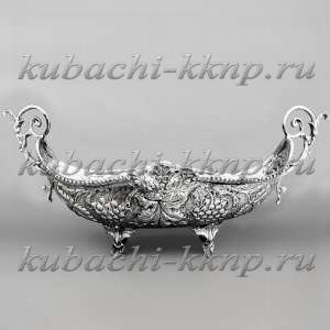 Большая роскошная серебряная конфетница 