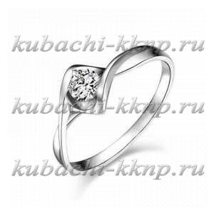 Нежное женское кольцо из белого золота - KLRW0050 Нежное женское кольцо из белого золота - KLRW0050