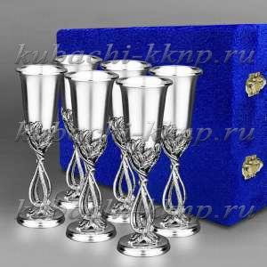 Набор из шести серебряных рюмок 