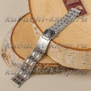 Браслет из серебра на часы - Брк0004