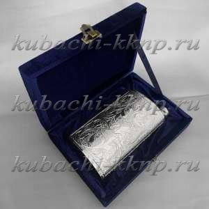 Кубачинская серебряная фляга без чернения - ФЛ139