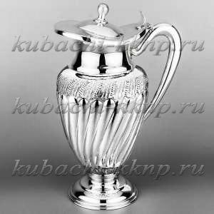 Большой серебряный кувшин с крышкой  Большой серебряный кувшин с крышкой