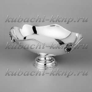 серебряная конфетница на ножке - кф097