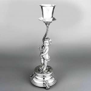 Серебряный подсвечник 