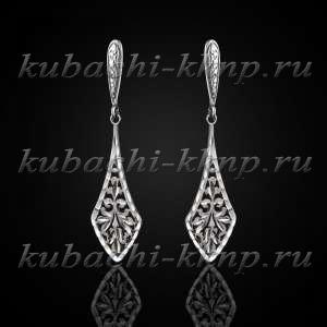 Висячие серьги из серебра  Висячие серьги из серебра