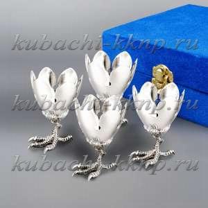 Набор серебряных  пашотниц «Глянец» - пш02-4