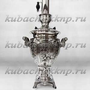 Серебряный самовар на дровах - см018