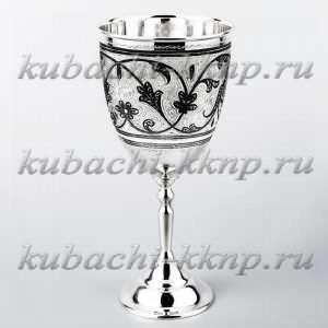  Фужер серебро с гравировкой и чернением - Ф00033