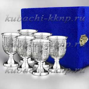 Набор из шести серебряных рюмок 