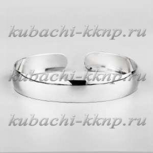Серебряный браслет тонкий глянцевый - БР249