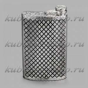 Фляжка из серебра с откидной крышкой 