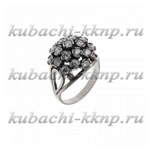Серебряное кольцо Корзинка с фианитами на каждый день - Ag-к19