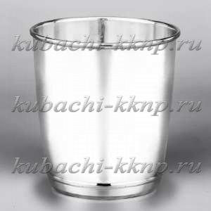 Большой серебряный глянцевый стакан - СТ130