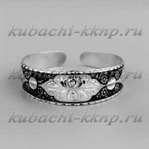 Серебряный узкий женский браслет с гравировкой - БР23 Серебряный узкий женский браслет с гравировкой - БР23