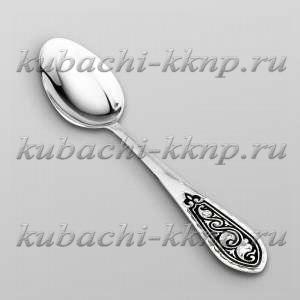 Чайная ложка с черненым рисунком - л00049 Чайная ложка с черненым рисунком - л00049