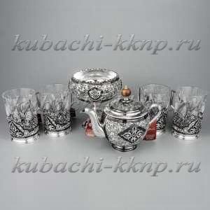 Чайный серебряный сервиз «Грация» - чн002