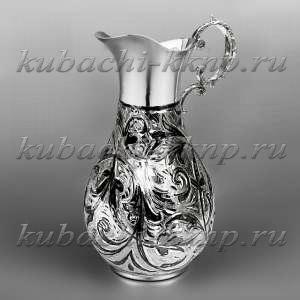 Прекрасный серебряный молочник - М022