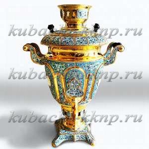 Серебряный электрический самовар 