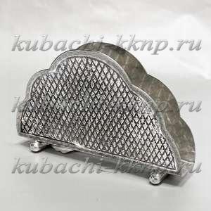 Серебряная салфетница с чернением - СЛ028