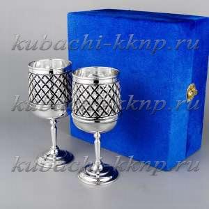 Набор серебряных бокалов «Капля» - ф092-2