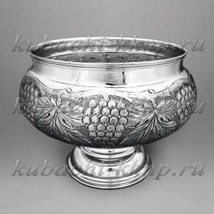 Оригинальная серебряная ваза для фруктов 