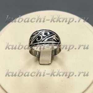 Кольцо серебряное Кубачи с чернью Избранница - Ag-к147