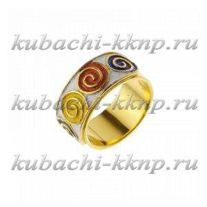 Кольцо из серебра с позолотой 