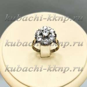 Серебряное кольцо на каждый день и в офис с фианитами Малинка - Ag-к29