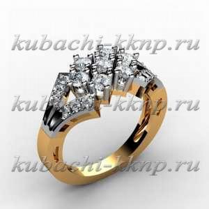 Нежное женское золотое кольцо - 00072r Нежное женское золотое кольцо - 00072r
