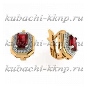 Строги классические золотые серьги - 00100e