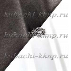Серебряное круглое кольцо с фианитами Елена - к281