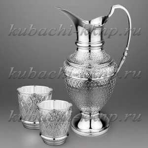 Серебряный сервиз для воды без чернения 