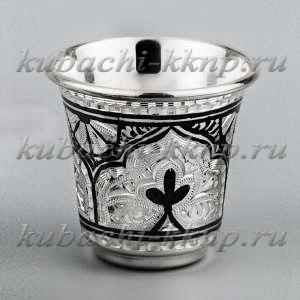 Серебряная стопка Кубачи без ножки - стп060