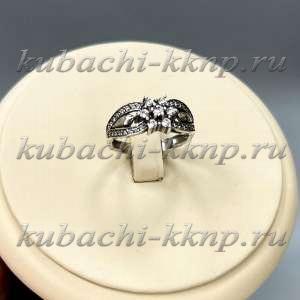 Серебряное кольцо с фианитами Бархан - к913