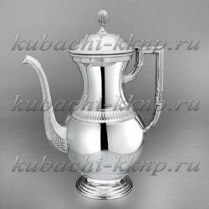 Большой  классический серебряный чайник - ЧН052
