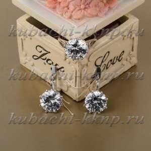 Серьги - Ag-с68 с фианитами