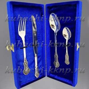 Набор из серебра на одну персону с чернением - Э0007