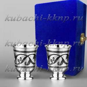 Набор из двух серебряных стопок - стп067-2