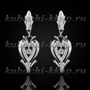Висячие серьги из серебра  Висячие серьги из серебра