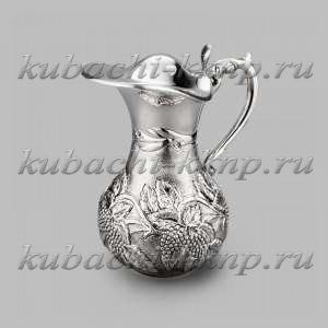 Авторский серебряный кувшин с откидной крышкой 