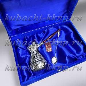 Серебряная турка для кофе с ложкой - Т038