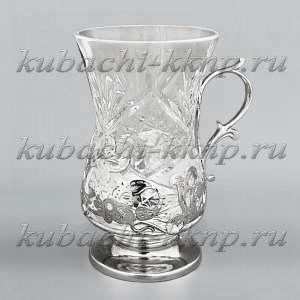 Восточный серебряный подстаканник - ПД084